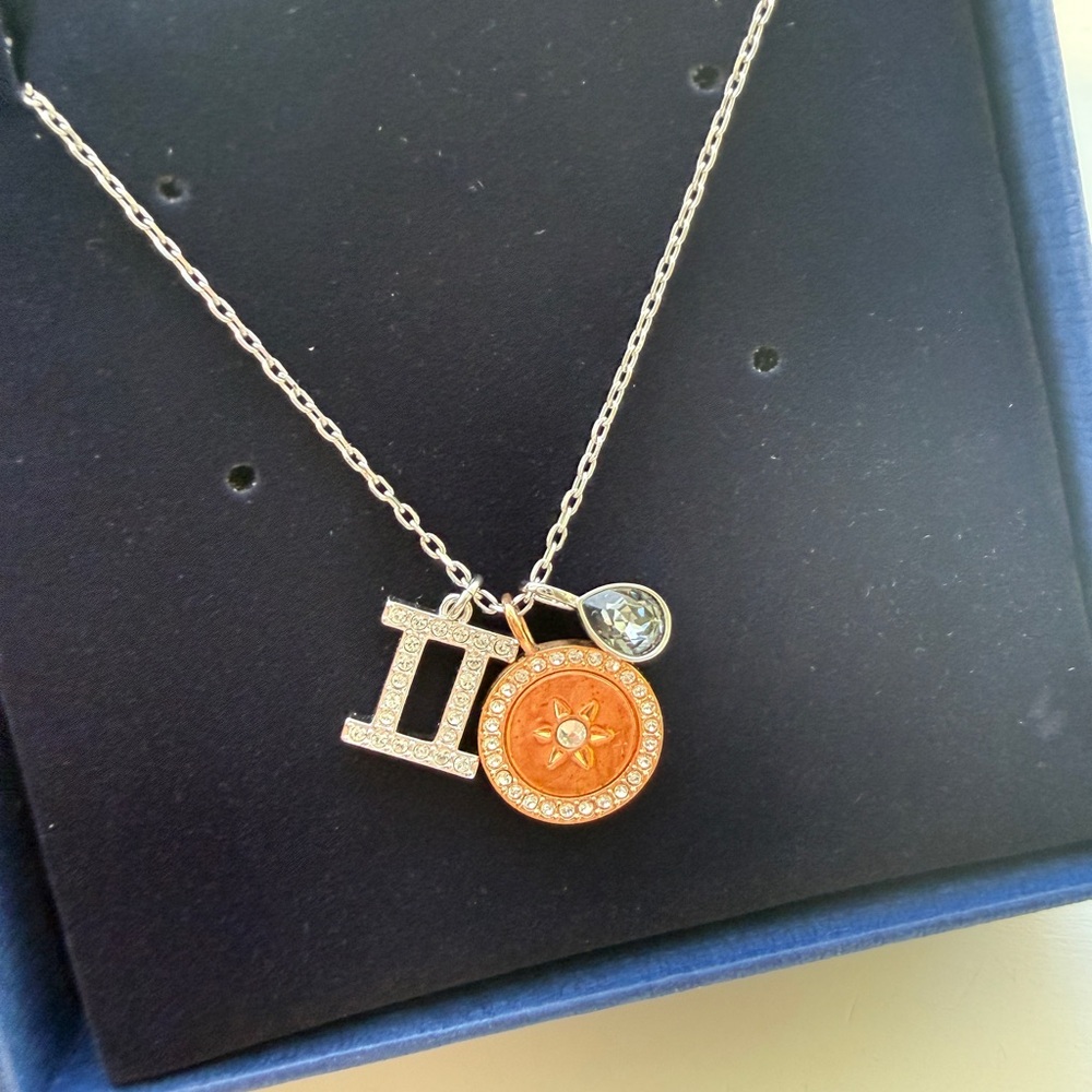 Swarovski Gemini Zodiac Necklace – Crystal II Charm w/ Box - Picture 6 of 10
